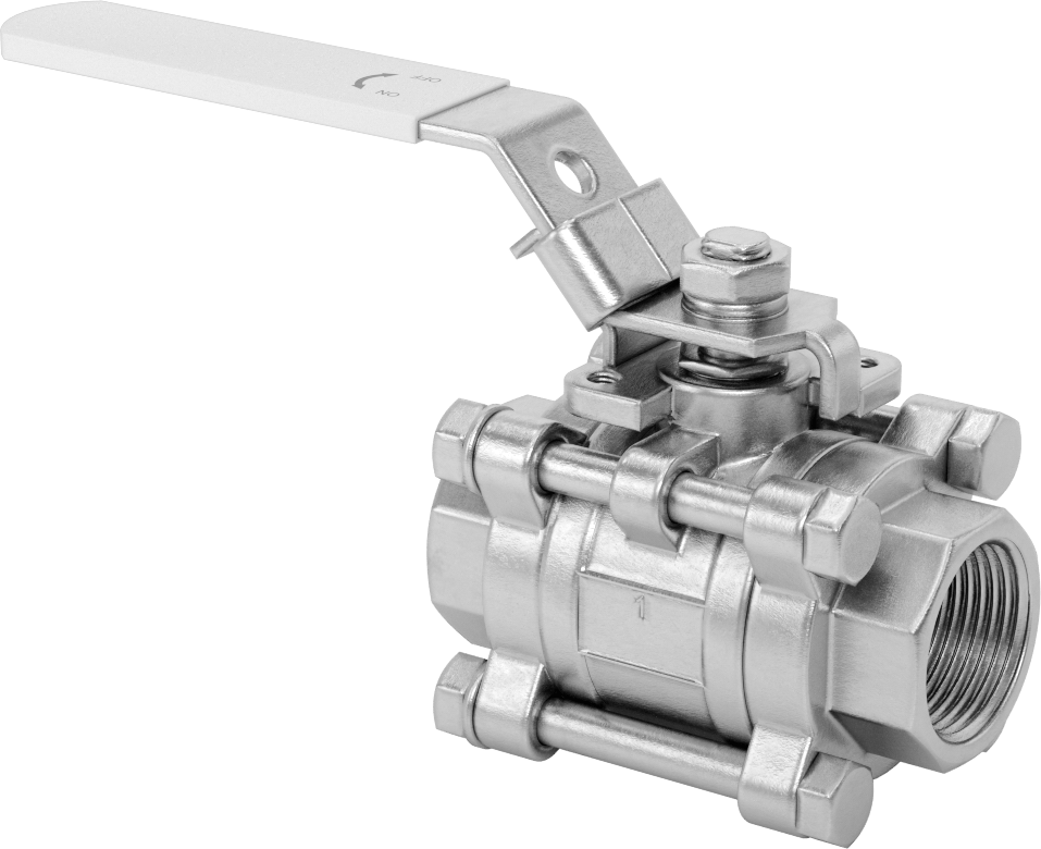 316 Paslanmaz Çelik Kolay Bakımlı Açma/Kapama Valfi, Kilitlenebilir Tutamaklı, PTFE Yuvası, 1 NPT Dişi — 1, 316 Stainless Steel, Stainles…