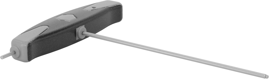 Yüksek Kaldıraçlı Açılı Tahrikli Top Uçlu T-Kolu Anahtarı, 2 mm Tahrik Boyutu, 6-7/8" Toplam Uzunluk