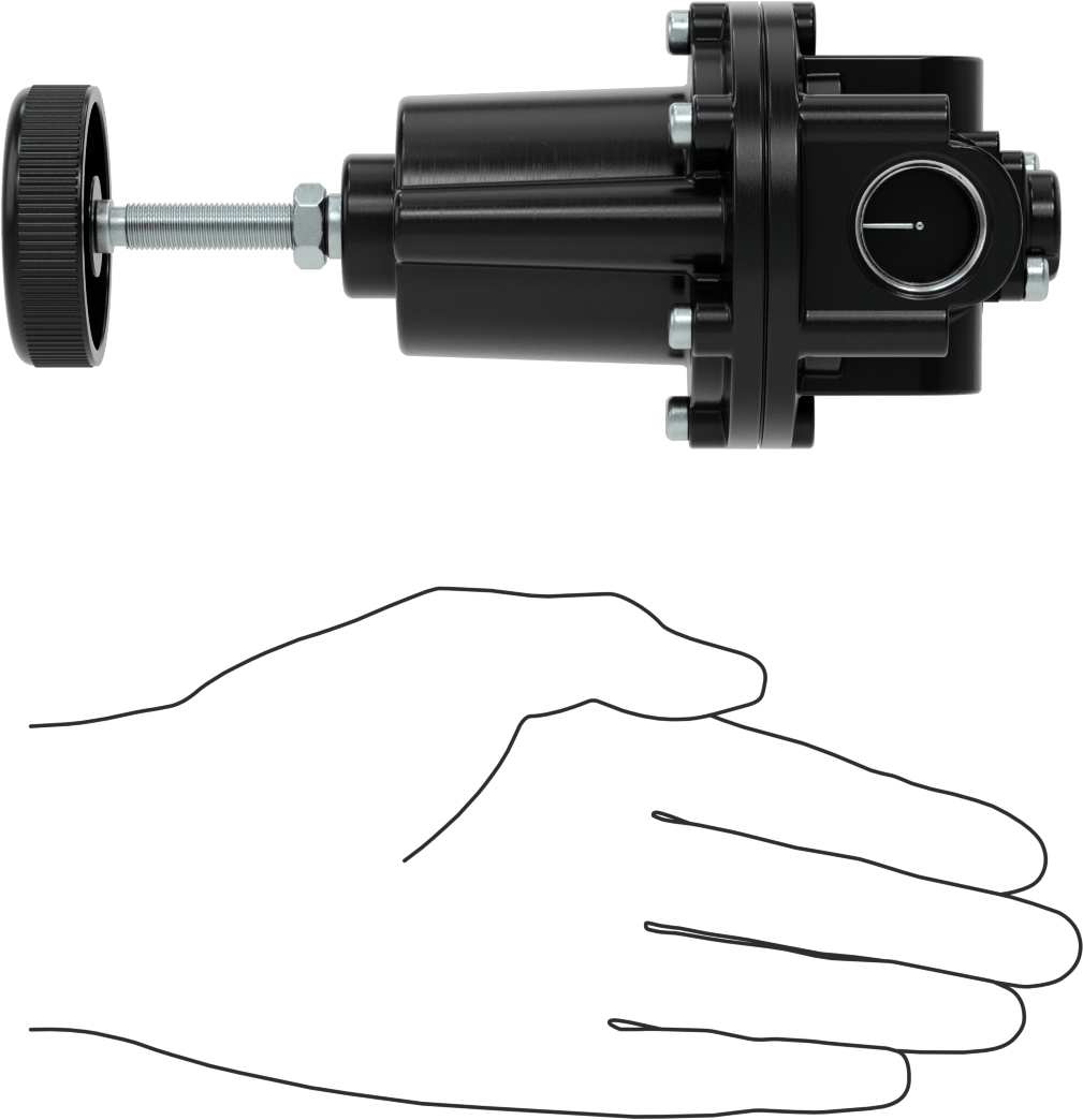 Versa-Mount Hassas Basınçlı Hava Regülatörü, 1/2 NPT Dişi, 100 PSI Hava Akışında 60 scfm, 0-10 PSI