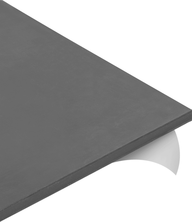 Çok Amaçlı Neopren Kauçuk Levha, Arka Yüzü Yapışkanlı, 6" x 6", 1/64" Kalınlık