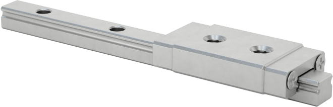 Minyatür Bilyalı Rulman Taşıyıcı ve Kılavuz Ray, 3 mm Genişlik x 40 mm Uzunlukta Raylı — 8 mm, 15.5 mm, 440 Paslanmaz Çelik