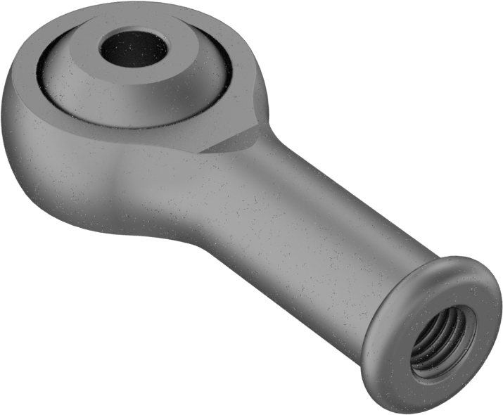 Yüksek Hızlı Bilyalı Rulman Çubuk Ucu, Büyük Boy Şaftlı Ek Parçası, 1/4"-28 Diş Boyutu, 3/16" İç Çap
