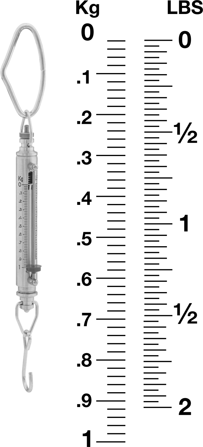 Asma Terazisi, 2 lb. Kapasite, 11" Yükseklik x 3/4" Genişlik Toplam
