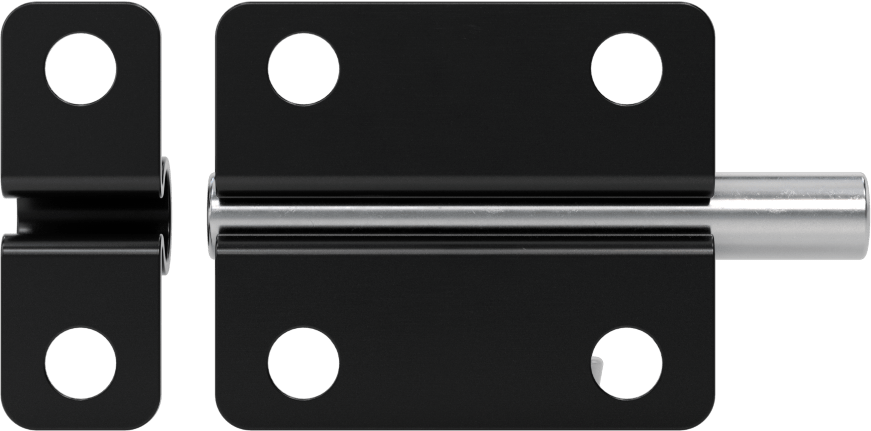 Kaldır-Bırak Namlu Kayar Cıvata Mandalı, Siyah Boyalı Çelik, 1-3/4" Genişlik x 1-1/2" Yükseklik