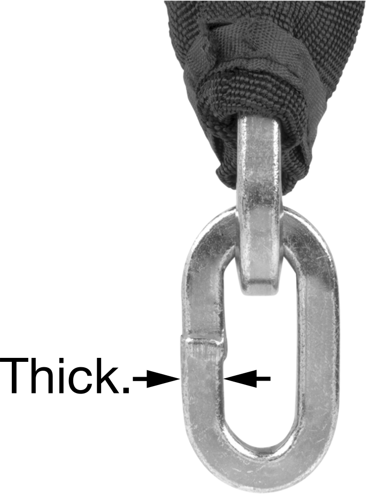 Kurcalamaya Dayanıklı Zincir, 2 Fit Uzunluk, 0.24" Kalınlık