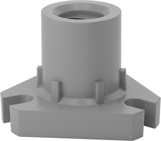 Hızlı Hareketli Ultra Hassas Kılavuz Vida için M8 x 2 mm Dişli Flanşlı Somun — M8 × 2 mm, Somun, 3⁄4"