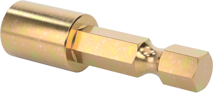 Bağlantı Elemanı Tutucu Somun Anahtarı Ucu, Darbe Tornavidaları için, 1/4" Altıgen Şaft, 3/16" Boyut