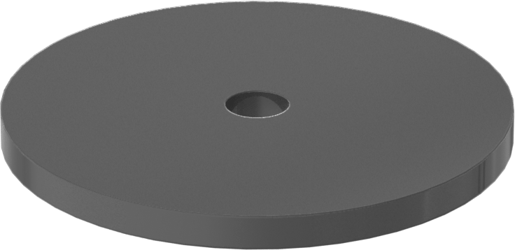 Fiberglas Pul, 1/4" Vida Boyutu için, 0.250" İç Çap, 2.000" Dış Çap
