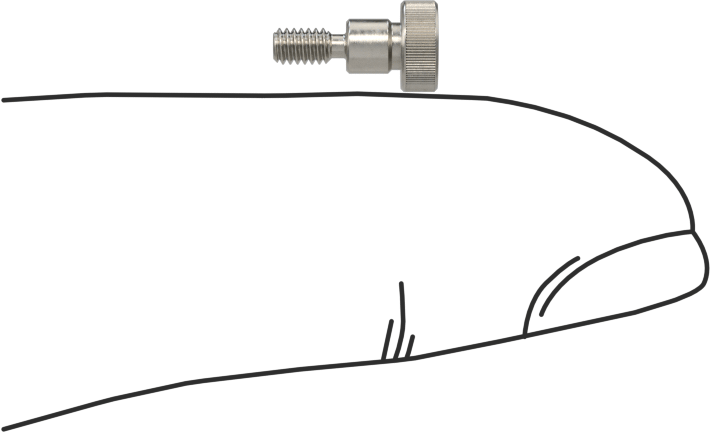 18-8 Paslanmaz Çelik Omuzlu Vida, 3 mm Çap x 3 mm Uzunluğunda Omuz, M2 x 0.4 mm Diş