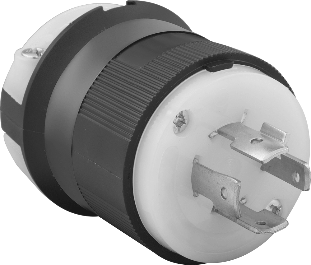 Premium Dönme Kilitli Konektör, Dört uçlu fiş, Topraklanmamış, NEMA L20-20 — 347V AC/600V AC, 20A, Erkek