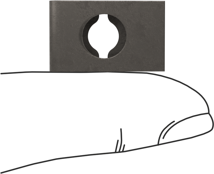 Siyah Fosfat Çelik Yüksek Kavramalı Klipsli Somun, 1/4" Vida, 0.051" ila 0.109" Panel Kalınlığı için