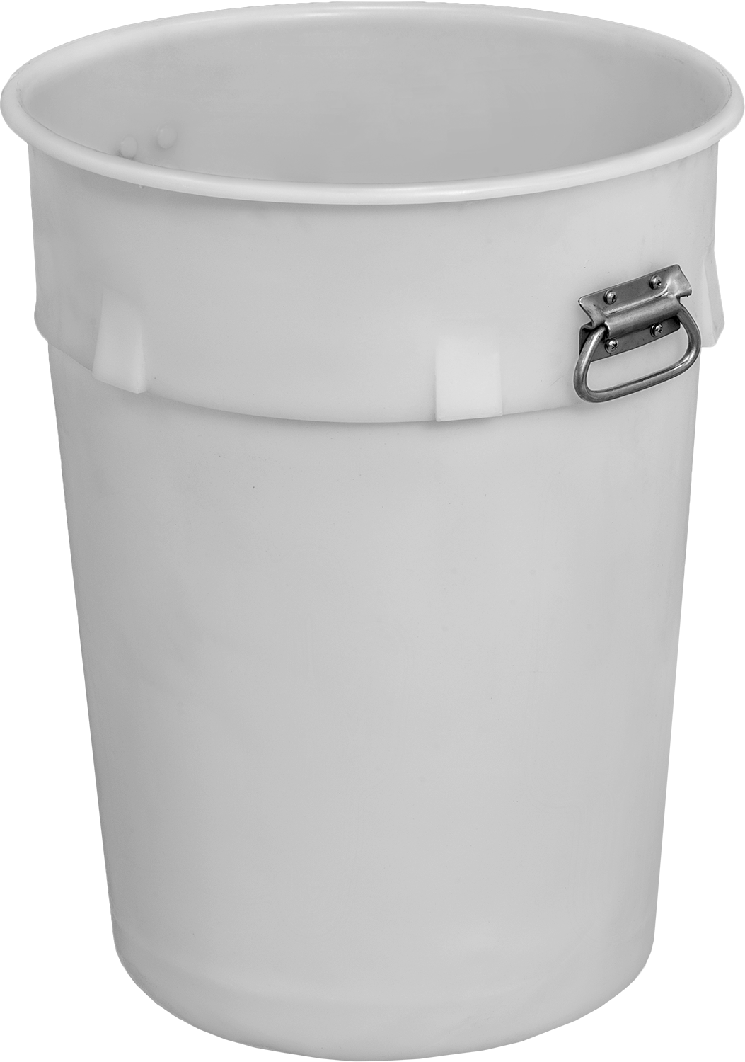 Yuvarlak Polietilen Plastik Parti Tankı, 316 Paslanmaz Çelik Kulplu, 20 Galon Kapasite — 20 gal., 19", Plastic, Polyethylene