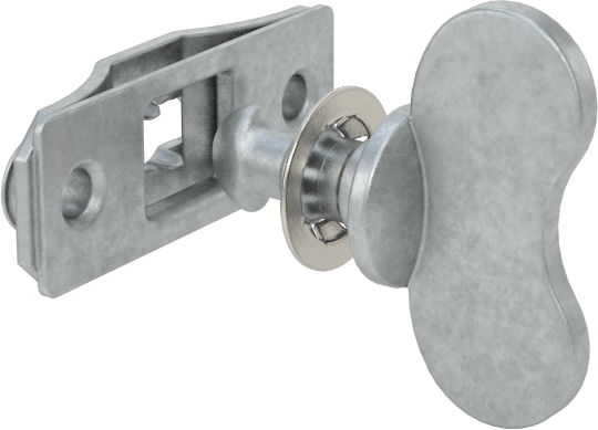 Çinko Kaplı Çelik Çeyrek Dönüşlü Sabit Panel Vidası, Perçin Montaj Somunu, Kanat Başlığı, 0.15"-0.17" Toplam Kalınlık için