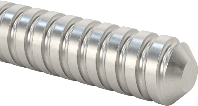 Bilyalı Vida, Sağ Yönlü, 3/8"-8 Diş Boyutu, 1 Fit Uzunluğunda