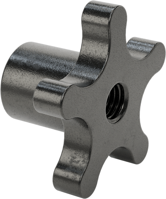 Demir Topuz, Beş adet kol tutacağı, 5/8"-11 Diş x 1-3/4" Derinlikli Delik