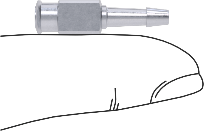 Hava için Pirinç Luer Lock Tüp Bağlantısı, Soket, 1/16"-3/32" Tırnaklı Boru için