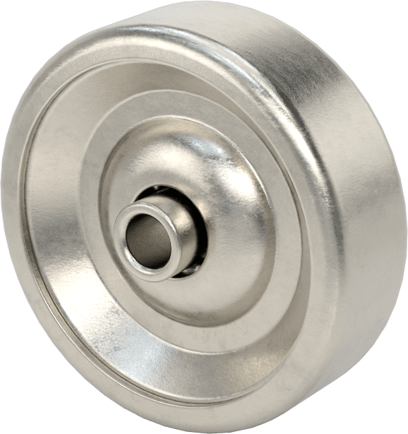 Paten Tekerleği, Paslanmaz Çelik, 1-15/16" Çap x 5/8" Genişlik — 1 15⁄16", Katı, Paslanmaz Çelik