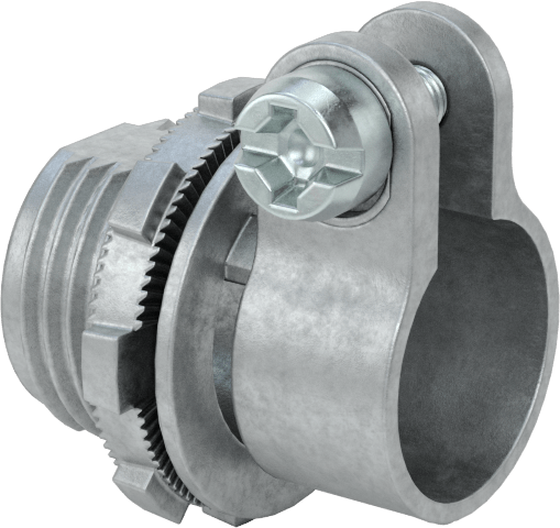 Esnek Metal Kanal için Çinko Adaptör, &Zırhlı Kablo, Düz, 3/8 Kanal, 1/2 NPSM Erkek — Çinko, Düz