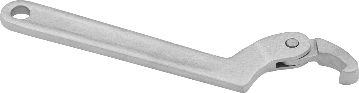 Yan Taraftaki Yivler için Ayarlanabilir Kanca Anahtarı, Kıvılcım Çıkarmayan, 1-1/4" ila 3" Daire Çapı için