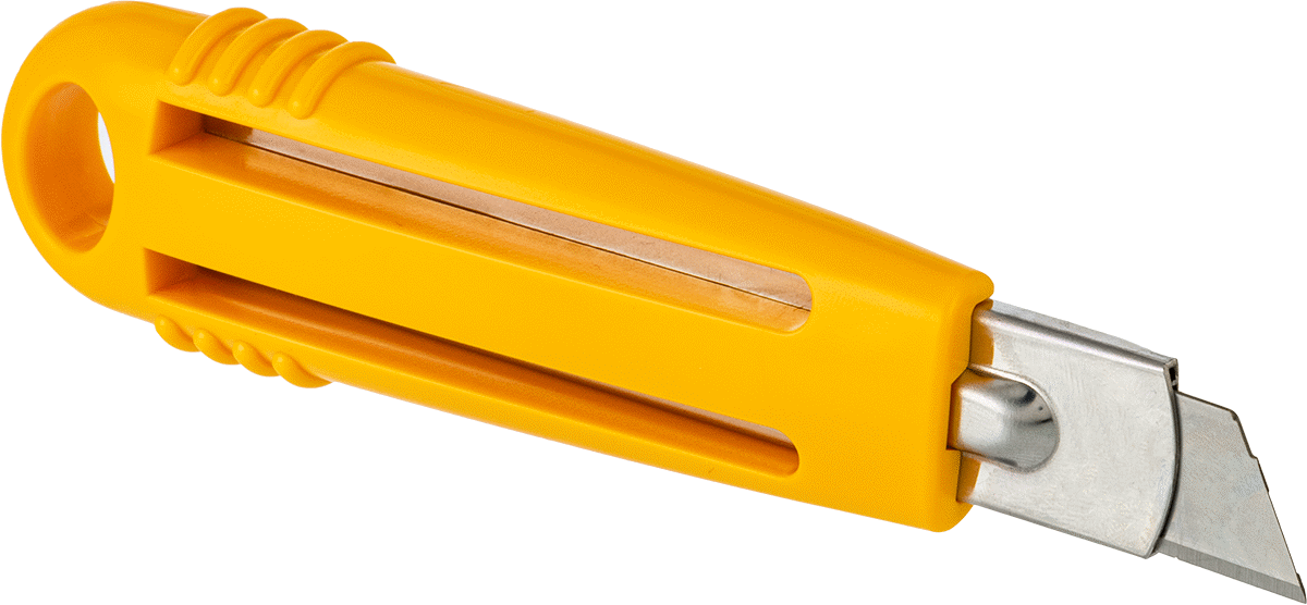 Kendiliğinden Geri Çekilen Bıçaklı Maket Bıçakları, 2-13/16" Uzunluk x 11/16" Genişlik x 0.024" Kalınlık Çelik Bıçak