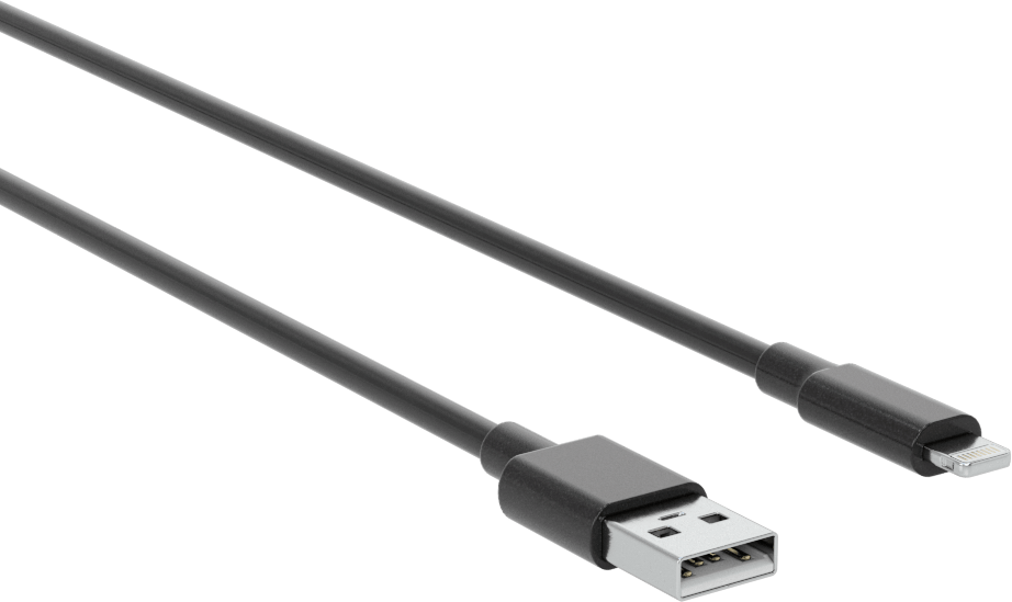 USB Adaptör Kablosu, A Fiş x Apple Uyumlu Fiş, 6 Fit Uzunluk — Adaptör, 6 ft., Korumasız