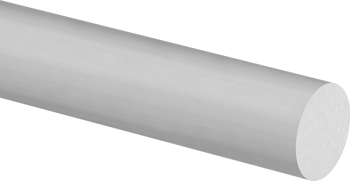 6020 Alüminyum, Paslanma ve Aşınmaya Dayanıklı, 2 inç Çap — Çubuk, 2", 6020 Aluminum, Aluminum