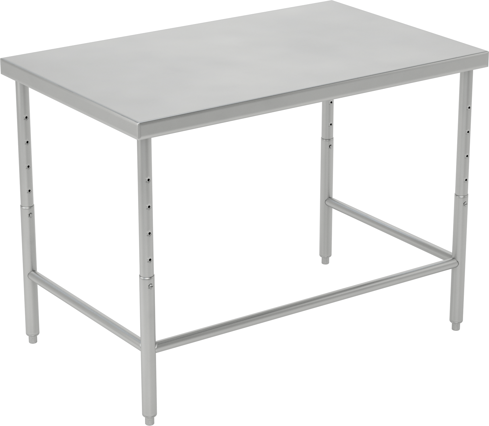 Yüksekliği Ayarlanabilir Paslanmaz Çelik Masa, Sabit, 24"-36" Yükseklik x 48" Genişlik x 30" Derinlik