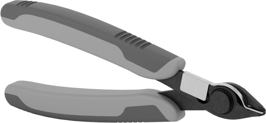 Konik Başlıklı ve Ultra Tutuşlu Tel Kesici, 5" Toplam Uzunluk, Yarı Gömme Kesim Profil — Ultra Grip, 5", Koniklik