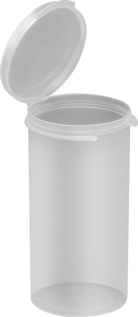 Polipropilen Plastik Kavanozlar, Polipropilen Şişe, 2.4 FL oz/70 ml Kapasite, 1-5/8" Çap — 2.4 fl. oz., 70 ml, 3", Plastic, Polypropylene