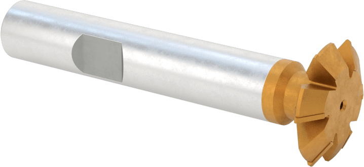 Karbür Uçlu Çift Pahlı Uçlu Freze, TiN Kaplamalı, 60 Derece Kesme Açısı, 3/4" Freze Çapı