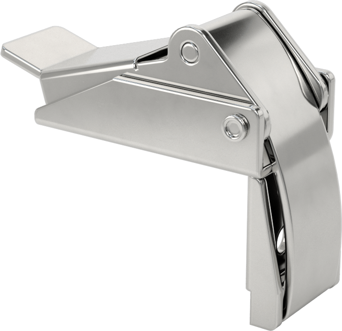 Köşeye Monte Çekme Mandalı, 304 Paslanmaz Çelik, 2-1/8" Uzunluk x 15/16" Genişlik Toplam
