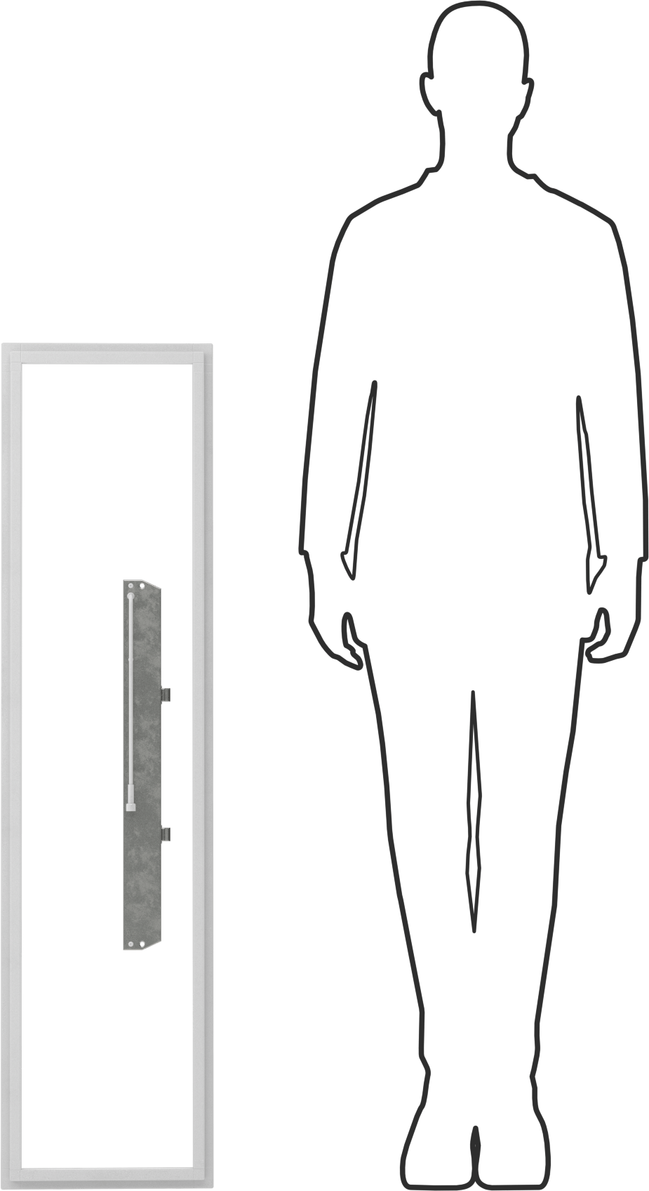 Yerleşik LED'li Gömme Tavan Işığı, Pürüzsüz Polikarbonat Lens, 48" Uzunluk x 24" Genişlik x 1" Yükseklik