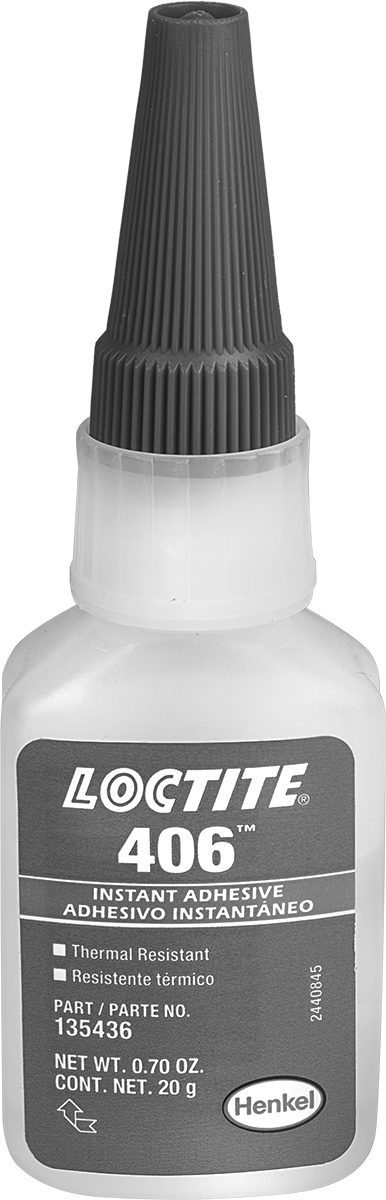 Anında Yapışan Yapıştırıcı, Loctite®, 406, 0.7 FL. oz. Şişe