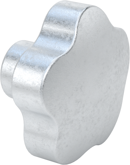 Alüminyum Beş Kollu Topuz, 10 mm Delik Çapılı — 10 mm, Dişsiz Delik, Beş Kollu