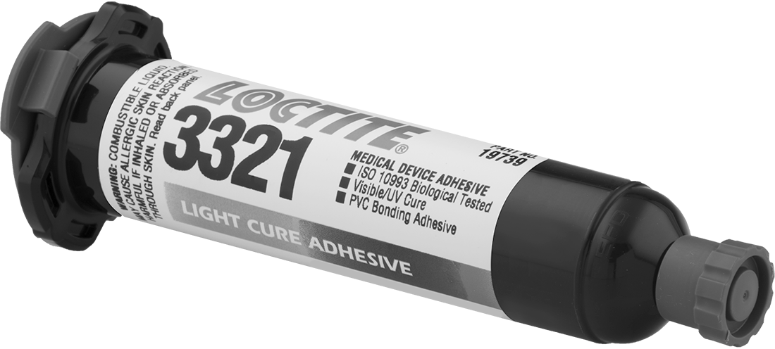 Işıkla Etkinleşen Anında Yapışan Yapıştırıcı, Esnek, Loctite® 3321, 0.84 oz. Şırınga — UV Işığı, Görünür Işık, Cam, Metal, Plastik, Kauçu…