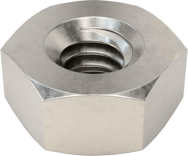 18-8 Paslanmaz Çelik Ağır Profilli Altıköşe Somun, 1/4"-20 Diş Boyutu