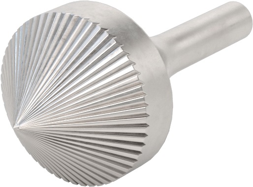 1/4" Çaplı Şaftlı Karbür Freze Ucu, Koni, Anma Numarası Sk-7, Çift Kesimli Diş — Konik, 1⁄4", 3⁄4"