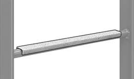 Merdiven Basamağı, Kare, Çelik, 3/4" Genişlik x 3/4" Derinlik Basamak için, 4 Fit Uzunluk