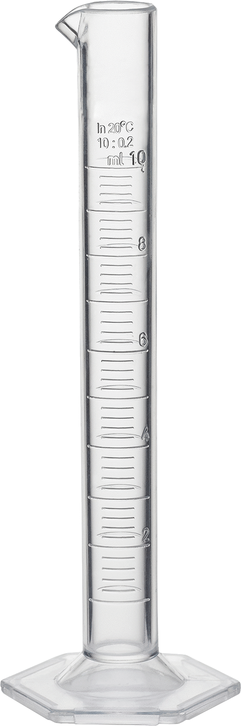 Pmp Plastik Ölçülü Silindir, 0.34 FL. oz./10 ml Kapasite