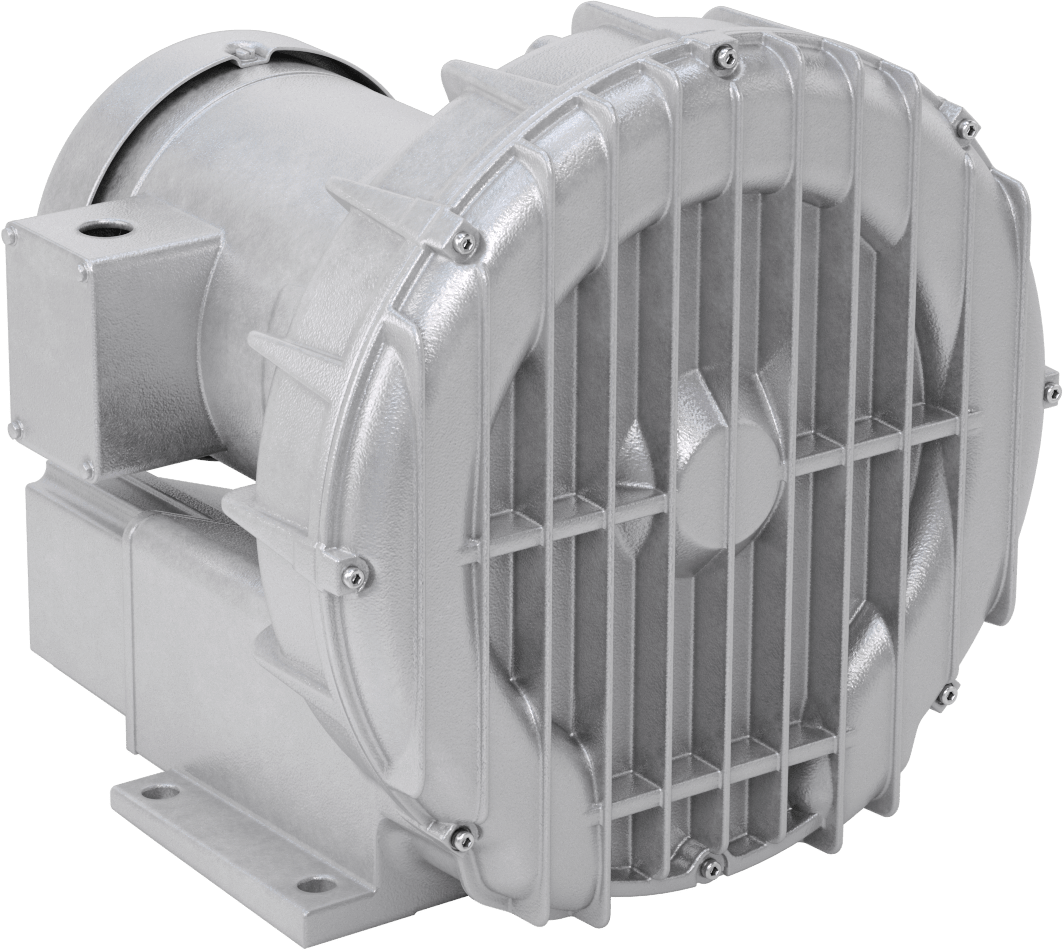 Yüksek Akışlı Düşük Basınçlı Sıkıştırılmış Hava Üfleyici, 208-230/460 VAC, 3 Fazlı, 160 CFM @ 0 PSI, 2-1/2 hp