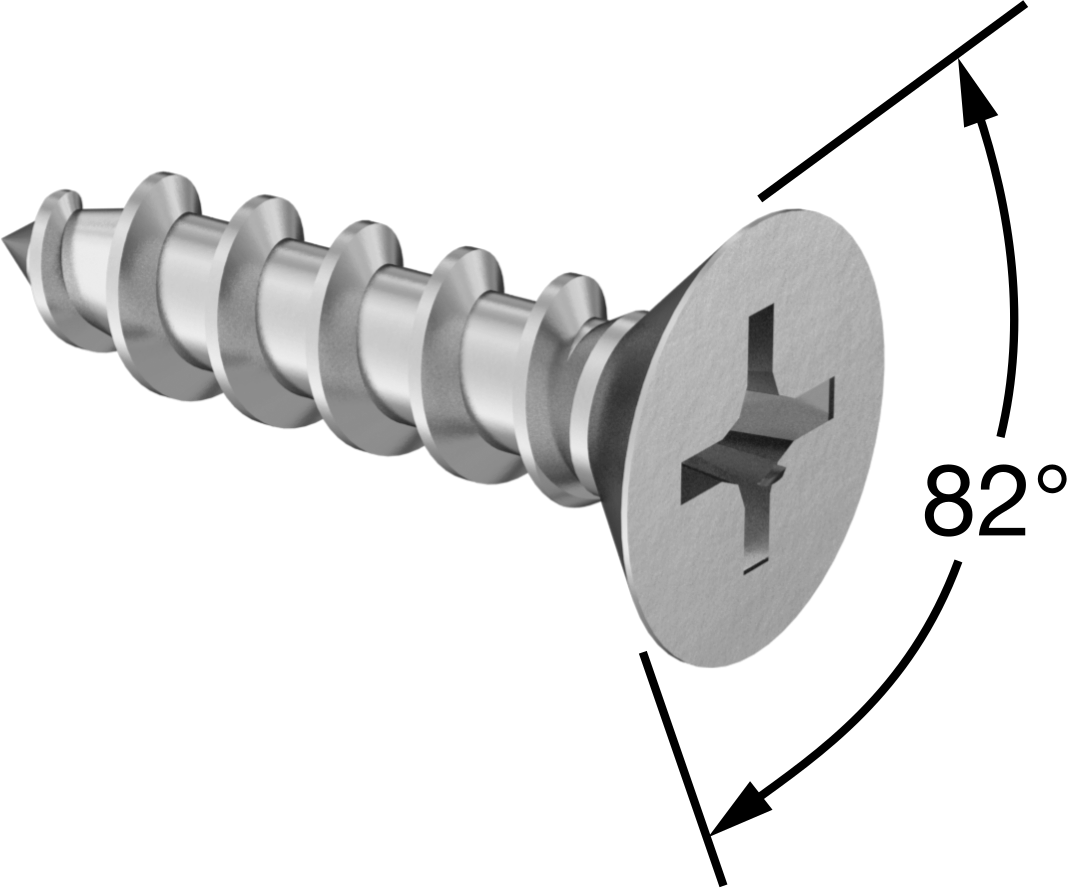 Sunta ve Sunta Levhalar için Havşa Başlı Vidalar, Çinko Kaplı Çelik, Numara 7 Boyut, 5/8" Uzunluk — 5⁄8", No. 7, Düz