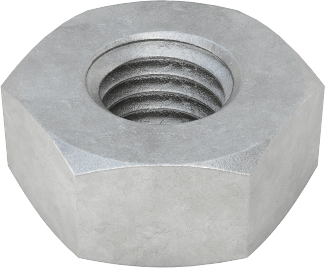 Yüksek Mukavemetli Çelik Ağır Profilli Altıköşe Somun, Sıcak Daldırma Galvanizli, M12 x 1.75 mm Dişli Boyutu