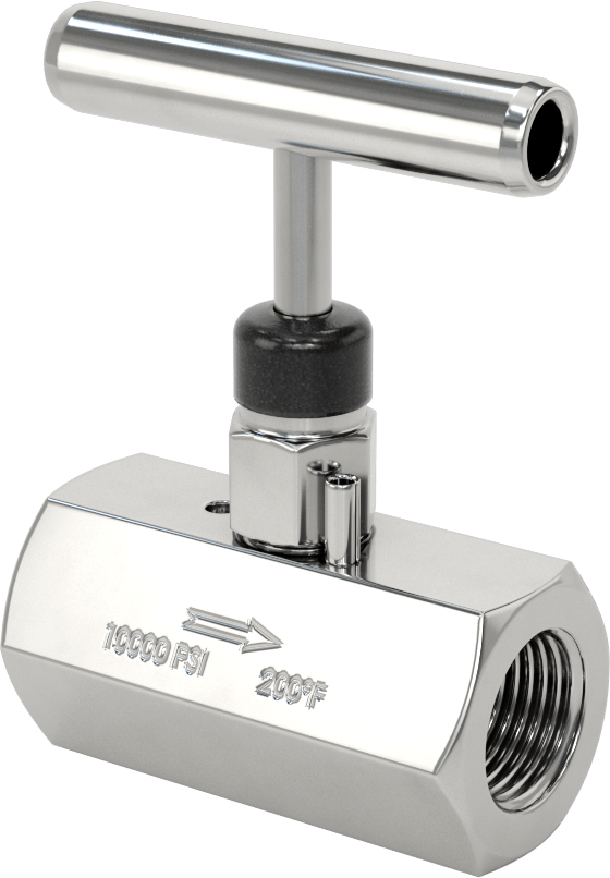 Havalandırma Delikli Hassas Akış Ayar Valfi, Metal-Metal Koltuk, 1/2 NPT Dişi x Dişi