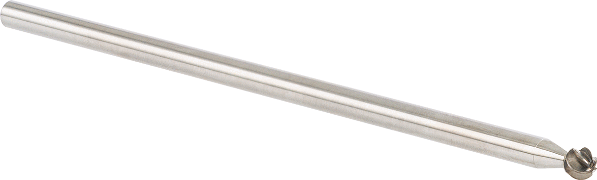 Yumuşak Metaller ve Plastik için Ekstra Uzun Frez, Bilye, 1/4" Baş Çapı