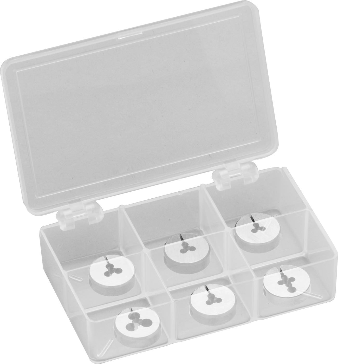Kaplamasız Karbon Çelik Pafta, 6 Parça Set, 13/16" Dış Çap, UNC Dişli