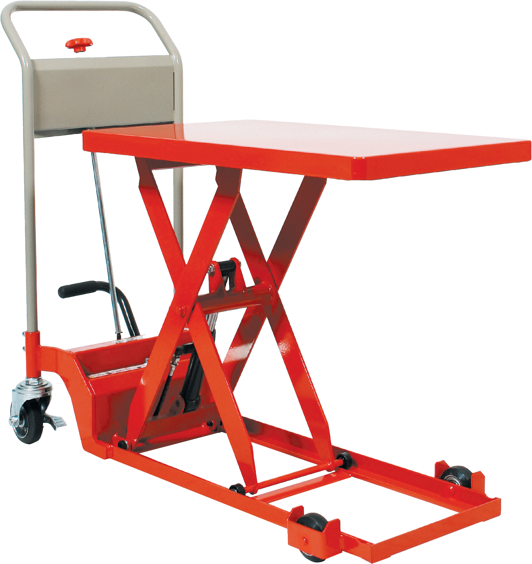 Zemin Yüklemeli Ayakla Çalıştırılan Tekerlekli Kaldırma Masası, 220 lb. Kapasite