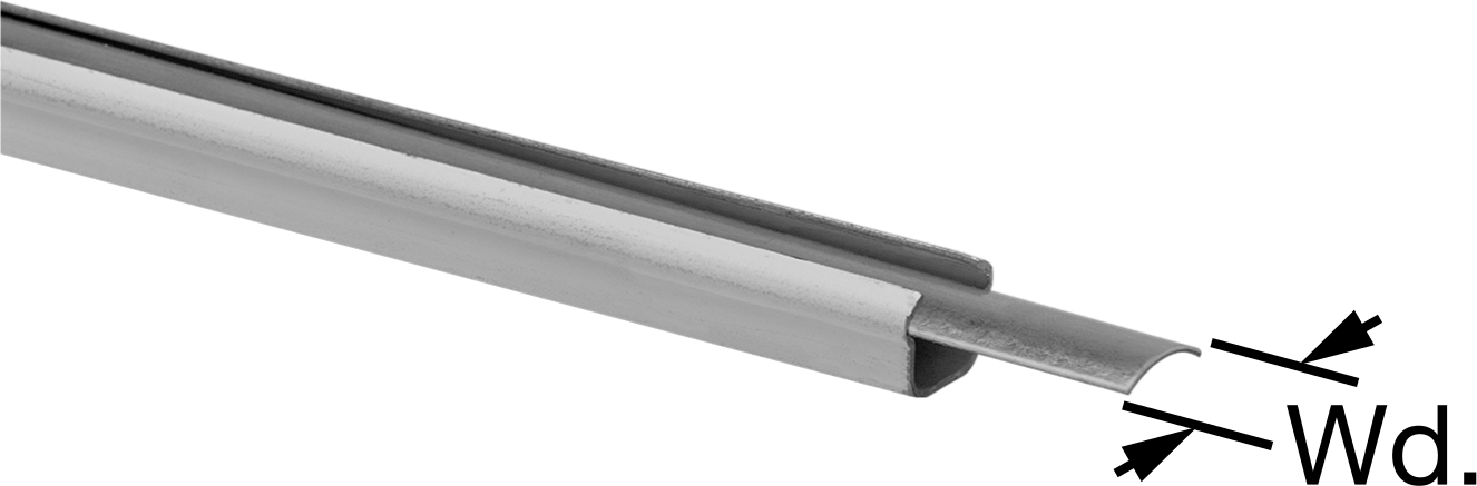 Düşük Profilli Kablo Kanalı, 3/4" Genişlik x 17/32" Derinlik