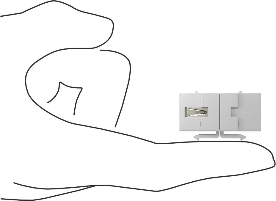 Keystone Duvar Plakaları için USB Adaptörü, Çift Yönlü USB A Dişi x USB B Dişi, Standart 2.0, Beyaz
