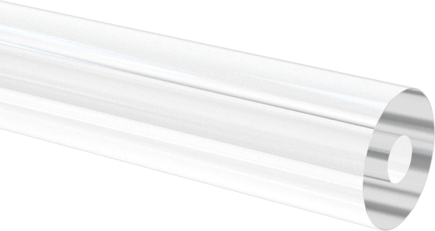 Darbeye Dayanıklı Polikarbonat Yuvarlak Boru, 1 mm Duvar Kalınlığı, 3 mm Dış Çap, 1 mm İç Çap, 8 Fit Uzunluk