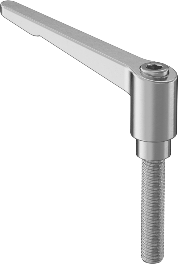 303 Paslanmaz Çelik Ayarlanabilir Tutamak, M8 x 1.25 mm Diş Boyutu x 40 mm Uzunlukta Saplama